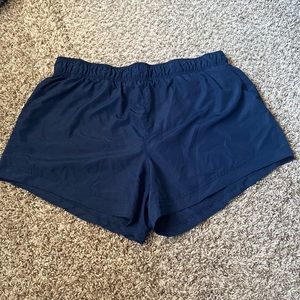 NWOT navy athletic shorts with pockets